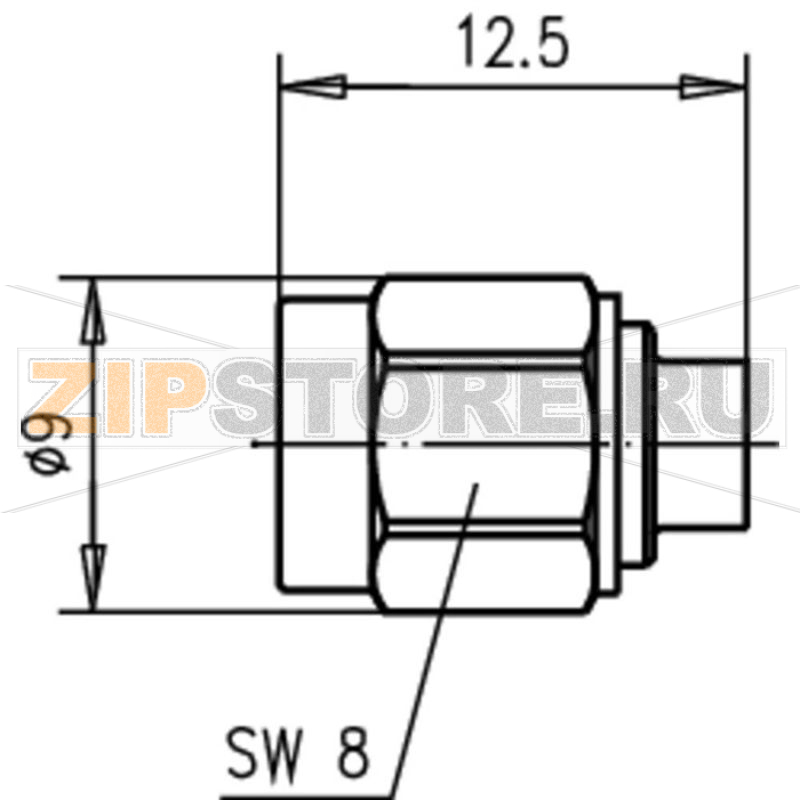 Разъем SMA, 50 Ом, 1 шт Telegärtner J01150A0121 