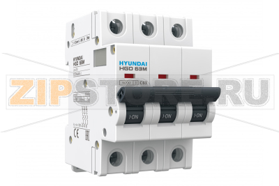 Выключатель автоматический модульный 1 А, 3 полюса, 6 кА Hyundai Electric HGD63M3PMDS0000C00001_C 