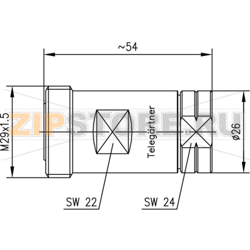 Разъем DIN 7-16, 50 Ом, 1 шт Telegärtner J01121B0120 