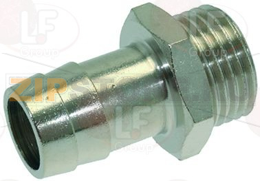 НИКЕЛИРОВАННЫЙ ПАТРУБОК ДЛЯ ШЛАНГА Ø 1/2"M Ø 17 