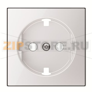 Накладка для розетки с плоской поверхностью, стекло белое ABB 2CLA858890A2101 