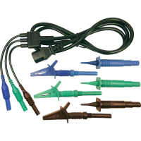 Набор измерительных проводов, штекер: 4 мм, C13, 1.50 м, синий, зеленый, коричневый Cliff CIH29925