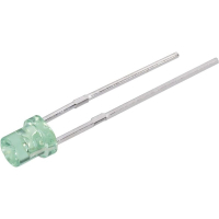 Светодиод цилиндрический, зеленый, 3 мм, 10 мкд, 150°, 20 мА, 2 В Everlight Opto 484SYGT-S530-E2