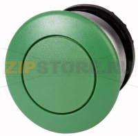 Кнопка грибовидная, RMQ-Titan, с фиксацией, зеленая, без маркировки Eaton M22-DRP-G