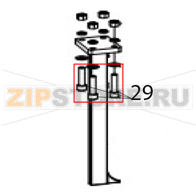 Soket head cap screw Hurakan HKN-20SN Soket head cap screw Hurakan HKN-20SNЗапчасть на деталировке под номером: 29