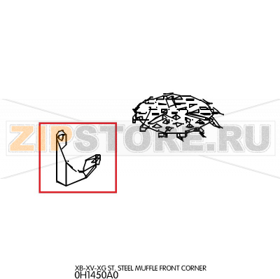 St. steel muffle front corner Unox XVC 055 St. steel muffle front corner Unox XVC 055Запчасть на деталировке под номером: 5Название запчасти на английском языке: St. steel muffle front corner Unox XVC 055