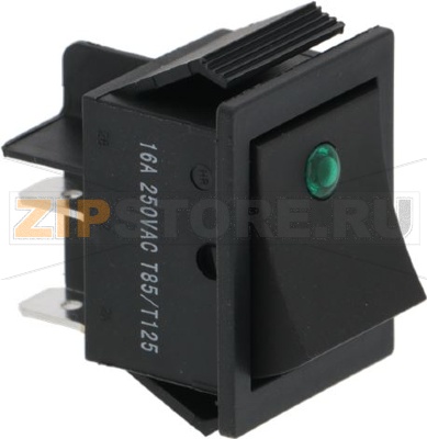 ЧЕРНЫЙ ДВУПОЛЮСНЫЙ ПЕРЕКЛЮЧАТЕЛЬ 16A 250В 