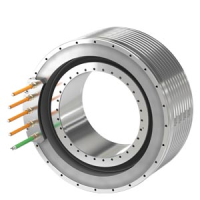 SIMOTICS T высокомоментный электродвигатель Components 3-phase synchronous motor; External cooling jacket; Axial cable outlet 1 m; Stator/rotor separated; Diameter 385 mm; Length 210 mm; Max. torque 1500 Nm; Max. speed 1200 rpm; With temperature sensor PT