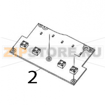LED &amp; Keys panel board TSC TDM-20 LED &amp; Keys panel board TSC TDM-20Запчасть на деталировке под номером: 2