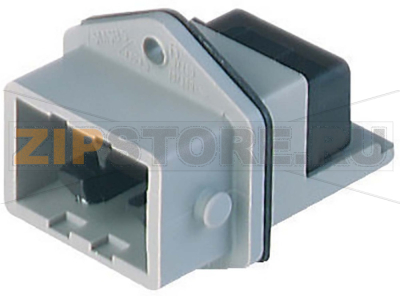 Разъем питания прямоугольный 10 A, 400 В, 5+PE, IP54, серый Hirschmann 931697106 