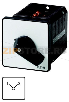 Переключатель, контакты: 8, 63 A, панель: 1-2, 90°, с фиксацией Eaton T5B-4-90/E 