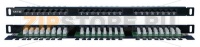 Hyperline PPHD-19-24-8P8C-C5E-110D Патч-панель высокой плотности 19'', 0.5U, 24 порта RJ-45, категория 5E, Dual IDC