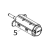 Ribbon rewind spindle assembly (Including gear) TSC TTP-346MT