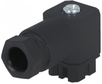 Разъем квадратный, IP65, 4 контакта Hirschmann G 30 W 3 F BLACK