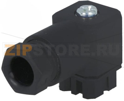 Разъем квадратный, IP65, 4 контакта Hirschmann G 30 W 3 F BLACK 