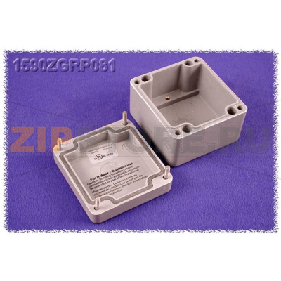 Корпус 80x75x55 мм, материал: пластик, серый, 1 шт Hammond 1590ZGRP081 