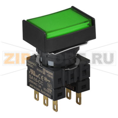 Выключатель кнопочный, Ø отверстия: 16 мм Autonics S16PRT-H1G2C 