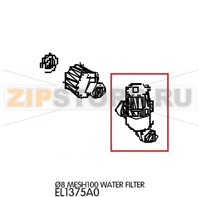 Ø8 Mesh100 water filter Unox XBC 605 Ø8 Mesh100 water filter Unox XBC 605Запчасть на деталировке под номером: 35Название запчасти на английском языке: Ø8 Mesh100 water filter Unox XBC 605