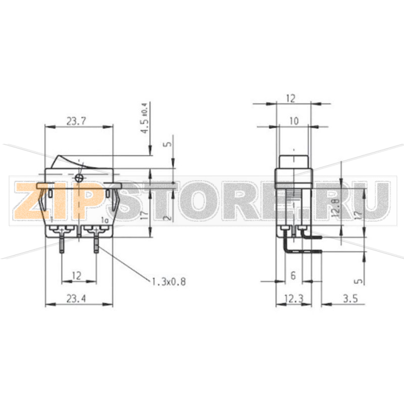 Переключатель клавишный 250 В/AC, 16 А, 2 x выкл/вкл, IP40, 1 шт Marquardt 1552.4602 