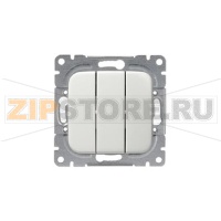 Выключатель трехклавишный 16 А, 230 В, однополюсный, белый ABB 2TKA000149G1