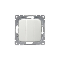 Выключатель трехклавишный 16 А, 230 В, однополюсный, белый ABB 2TKA000149G1