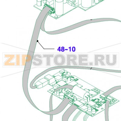 Плоский кабель плата-блок питания Bizerba BC-II 800 Плоский кабель плата-блок питания Bizerba BC-II 800Запчасть на сборочном чертеже под номером: 48-10Количество запчастей в комплекте: 1Название запчасти Bizerba на английском языке: FLAT CABLE CPU-POWER PACK BCII