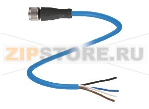 Кабель датчика-исполнительного устройства Cable connector, NAMUR V1-G-N4-5M-PUR Pepperl+Fuchs Описание оборудованияFemale cordset, M12, 4-pin, NAMUR, PUR cable