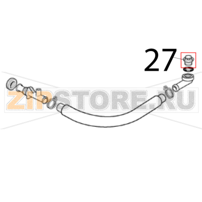 Filtro scarico Scotsman AF 206 Filtro scarico Scotsman AF 206Запчасть на деталировке под номером: 27
