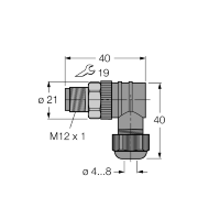 Разъем разборный Turck BSV8240-0/9