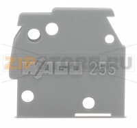 End plate; snap-fit type; 1 mm thick; blue Wago 255-400