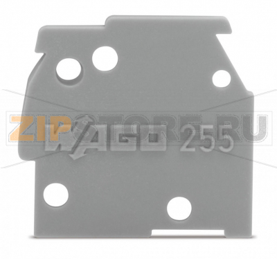 End plate; snap-fit type; 1 mm thick; blue Wago 255-400 