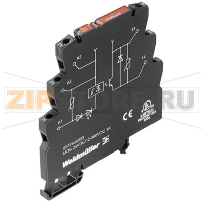 Реле твердотельное 100 мА, 24 В/DC, 1 шт Weidmüller MOS 5VTTL/24VDC 0,1A 