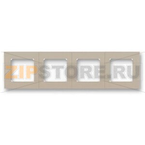 Рамка четырехместная, кофе макиато/белый ABB 2CHH015040A6018 