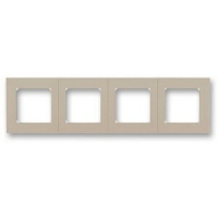 Рамка четырехместная, кофе макиато/белый ABB 2CHH015040A6018