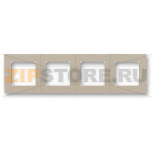 Рамка четырехместная, кофе макиато/белый ABB 2CHH015040A6018 