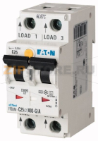 Дифавтомат FI/LS, 10A, 10 мА, LS-характеристика-C, 2-пол., FI-Char: A Eaton FRBDM-C10/2/001-G/A