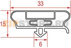 GUARNIZIONE AD INCASTRO 1865x950 mm 