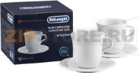 CAPPUCCINO CUPS (x2Pcs.) WHITE CERAMIC
