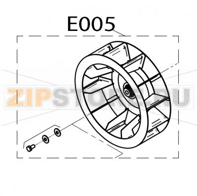 Fan wheel, diameter 350 mm P3 Convotherm OES 6.10 Fan wheel, diameter 350 mm P3 Convotherm OES 6.10Запчасть на деталировке под номером: E005