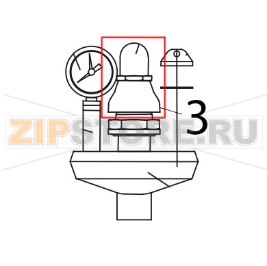 Safety valve Tecnoinox P70IE7 Safety valve Tecnoinox P70IE7Запчасть на деталировке под номером: 3