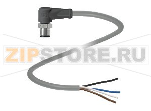 Кабель датчика-исполнительного устройства Cable connector V1S-WV4A-5M-PVC Pepperl+Fuchs Описание оборудованияSingle-ended male cordset, M12, 4-pin, PVC cable, stainless steel cap nut