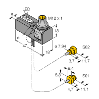 Датчик индуктивный Turck NI2-K08Q-0.095/0.11-BDS-2AP6X3-H1141/S34