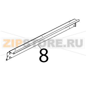 Profilo sup. inox facciata muffola Unox XV 703G Profilo sup. inox facciata muffola Unox XV 703GЗапчасть на деталировке под номером: 8