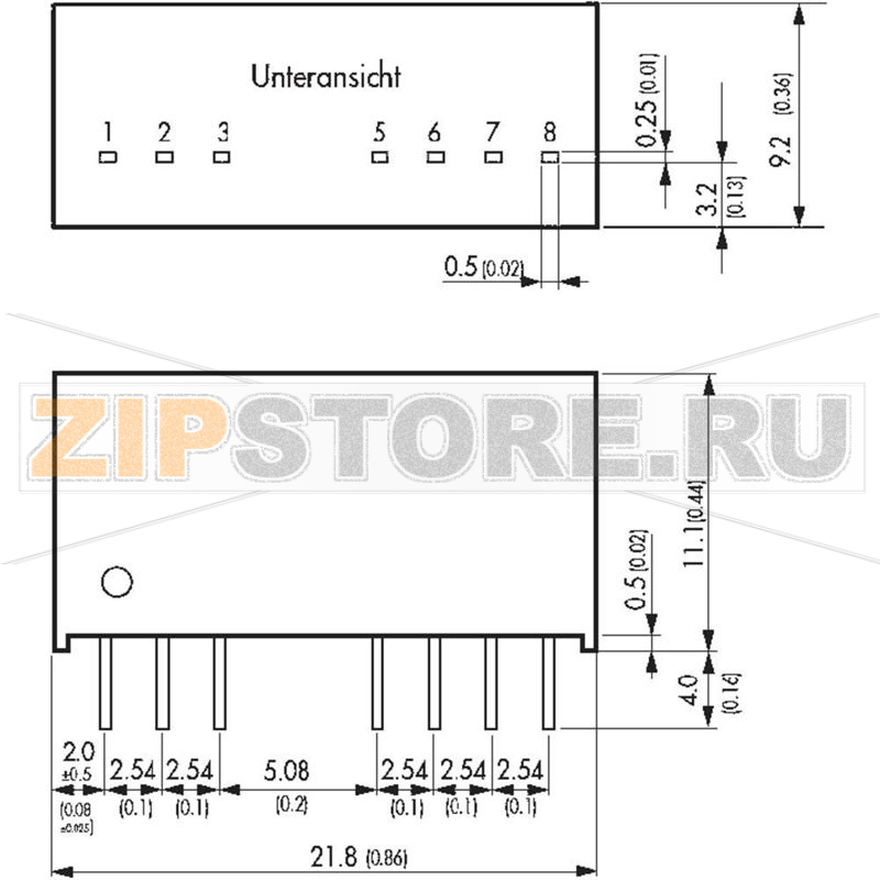Преобразователь DC/DC для авто, 24 V/DC, ±5 V/DC, 300 mA, 3 W Traco Power TMR 3-2421WI 