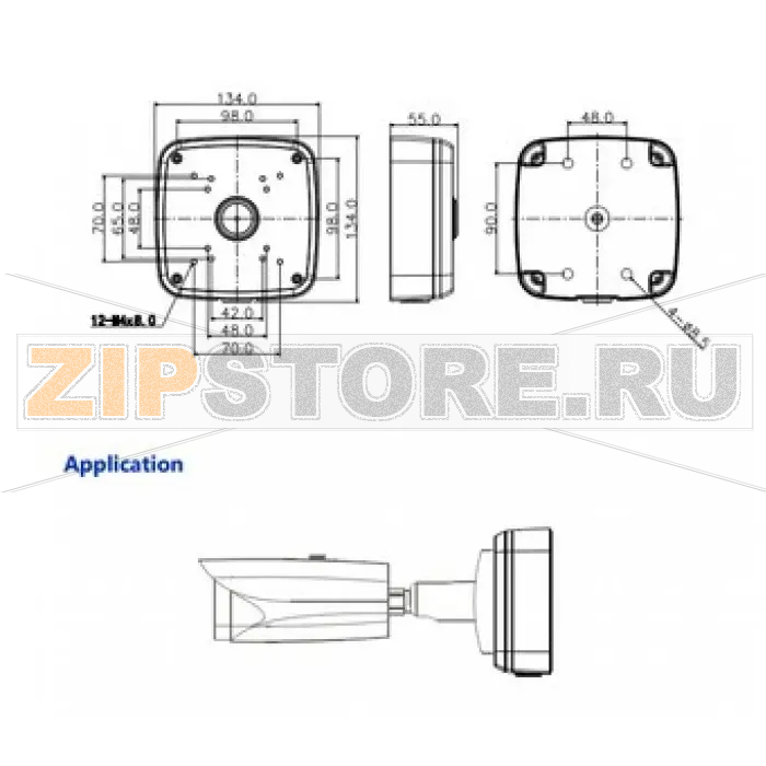 Коробка монтажная, водонепроницаемая Dahua PFA121 