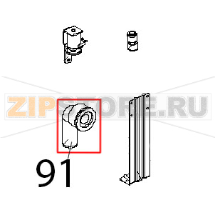 Curva A 90°, raccordo scarico Unox XVC 204 Curva A 90°, raccordo scarico Unox XVC 204Запчасть на деталировке под номером: 91