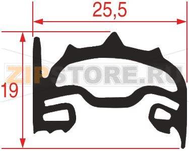 ДВЕРНОЙ УПЛОТНИТЕЛЬ ДЛЯ ПЕЧИ 530Х450 ММ 