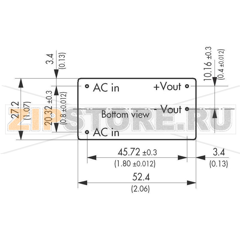 Блок питания AC/DC на печатную плату, 24 V/DC, 0.417 A, 10 W Traco Power TMLM 10124 