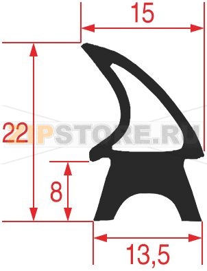 УПЛОТНИТЕЛЬ ДВЕРИ ДЛЯ ПЕЧИ 865Х645 ММ 