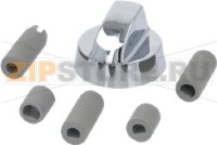 KNOB UNIVERSAL SILVER + 5 FITTINGS